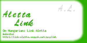 aletta link business card